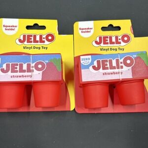 Lot Of 2‎ Jello Vinyl Dog Toys With Squeakers